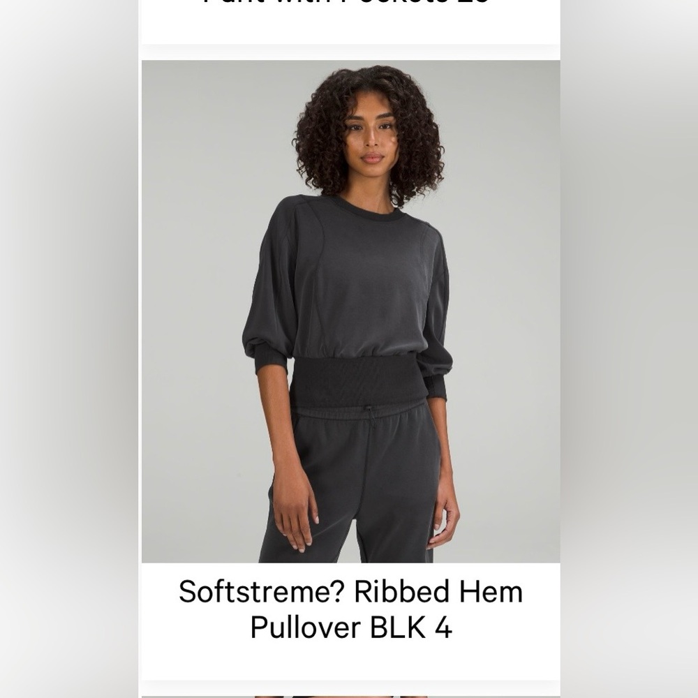 ululemon Cropped Sweatshirt Cinched Waist | Size 4